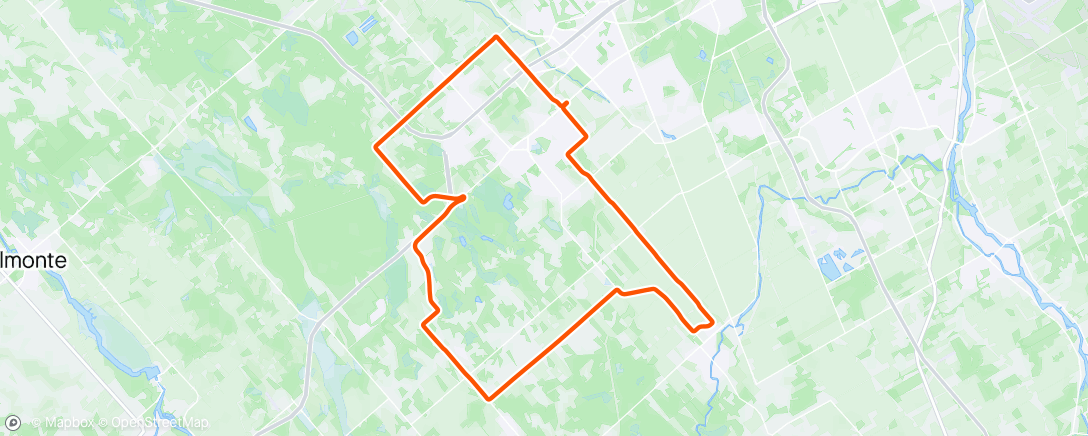 Map of the activity, Bushtukah A/B ride.   Good group for first ride of the year.