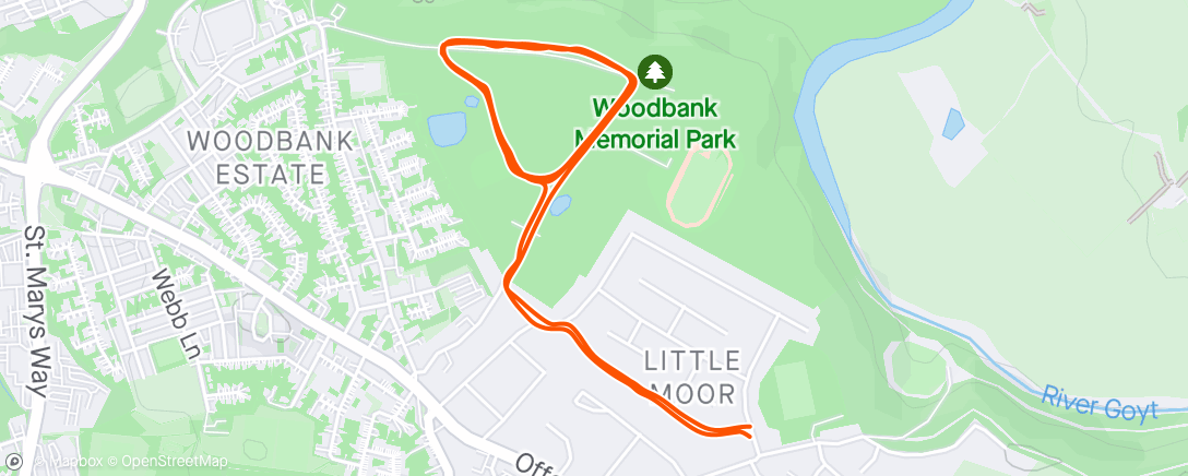 Map of the activity, Woodbank Park with Cas the dog