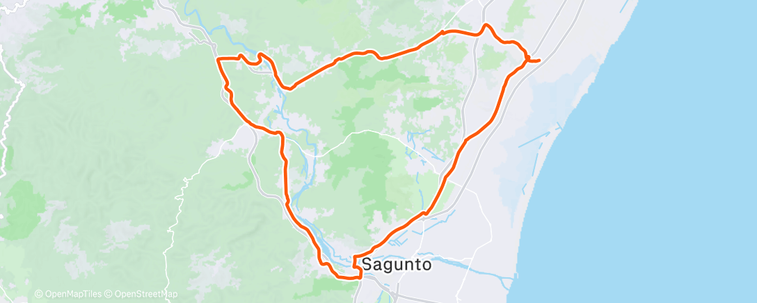 Map of the activity, Bicicleta por la mañana
