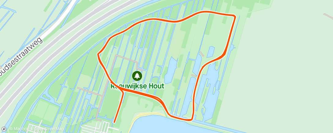 Map of the activity, Parkrun Reeuwijkse Hout #57