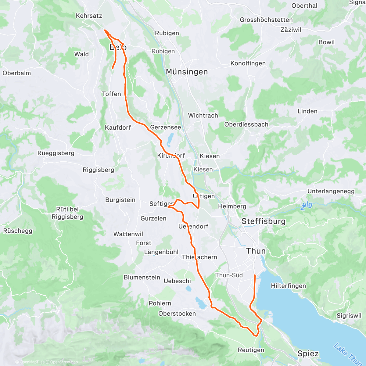 Map of the activity, ROUVY - IRONMAN Switzerland Thun 2021 40km