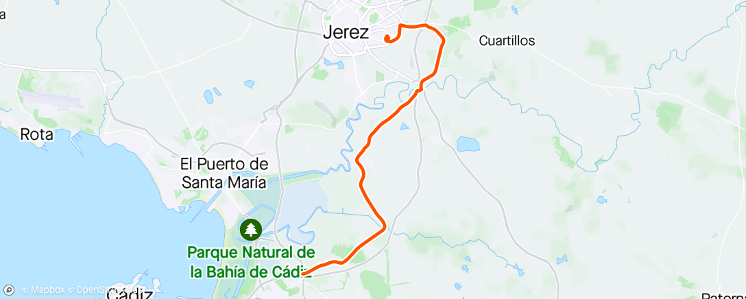 Map of the activity, #25 Bicicleta 2h