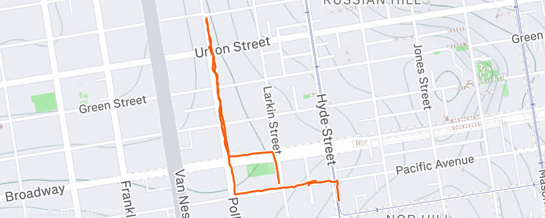 Map of the activity, Morning Walk