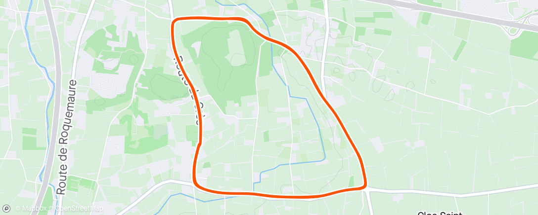 Mapa de la actividad (Échauffement course Grès d’Orange)