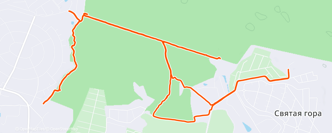 Карта физической активности (Afternoon Trail Run)