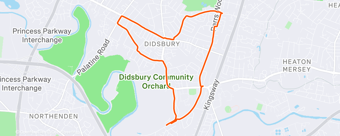 Map of the activity, Evening Walk