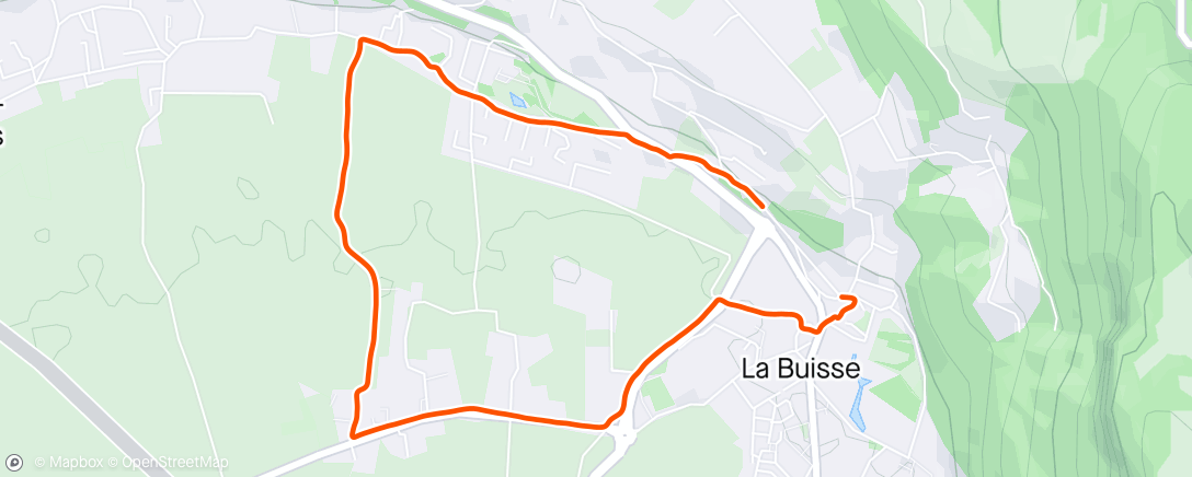 Map of the activity, Course à pied le matin