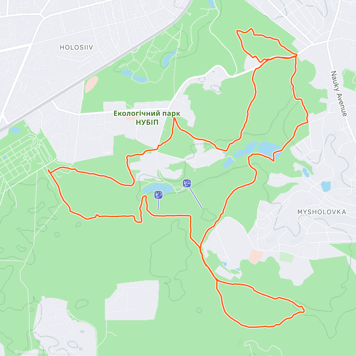 Mappa dell'attività Nike Trail