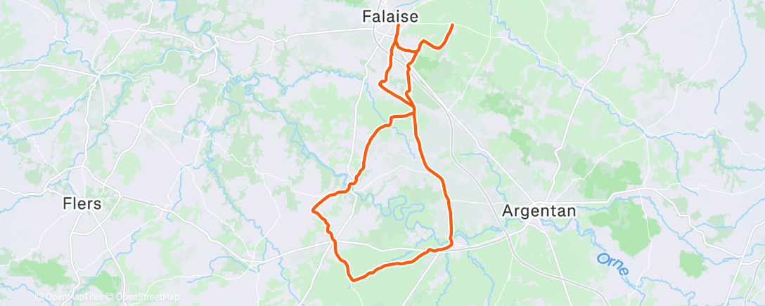 Map of the activity, Sortie vélo le midi club