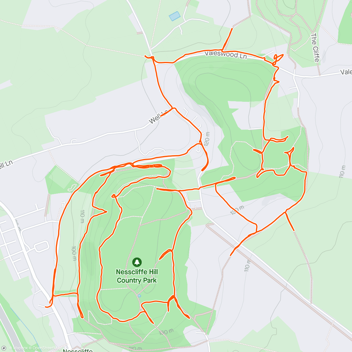 Mapa da atividade, DH3 Hash Trail Laying