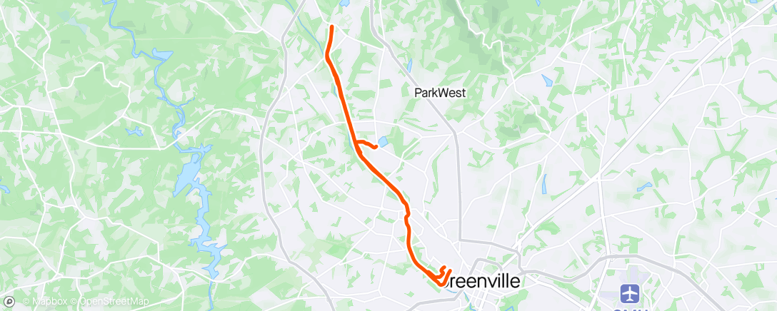 Map of the activity, Swamp rabbit with Danielle