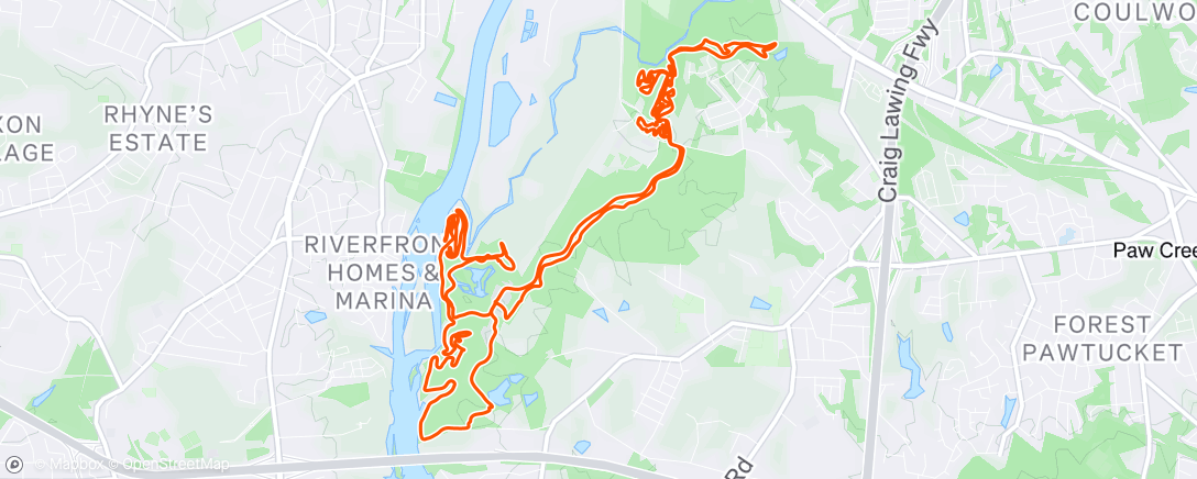 Map of the activity, Morning Mountain Bike Ride