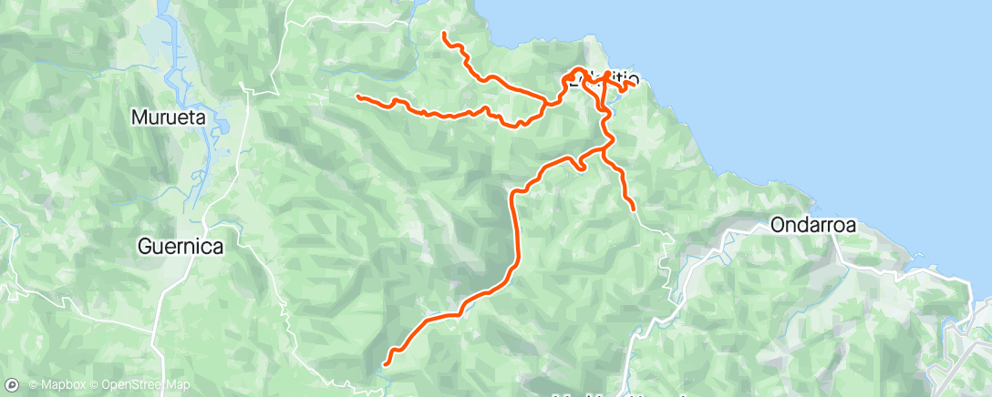 Map of the activity, 2h 🚲🌥️ + 1h 🐐🌧️