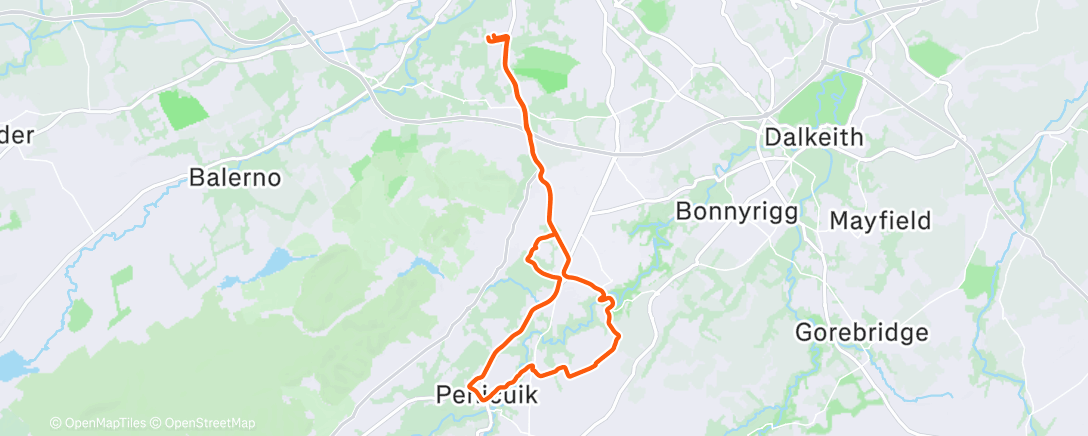 Map of the activity, Afternoon Ride