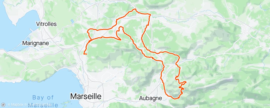 Map of the activity, Sortie vélo le midi # 43 avec Melou et la tempête
