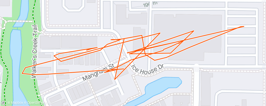 Map of the activity, Night Workout