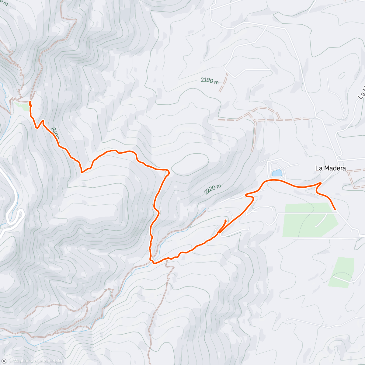 Map of the activity, Faulty Trail - 1 way