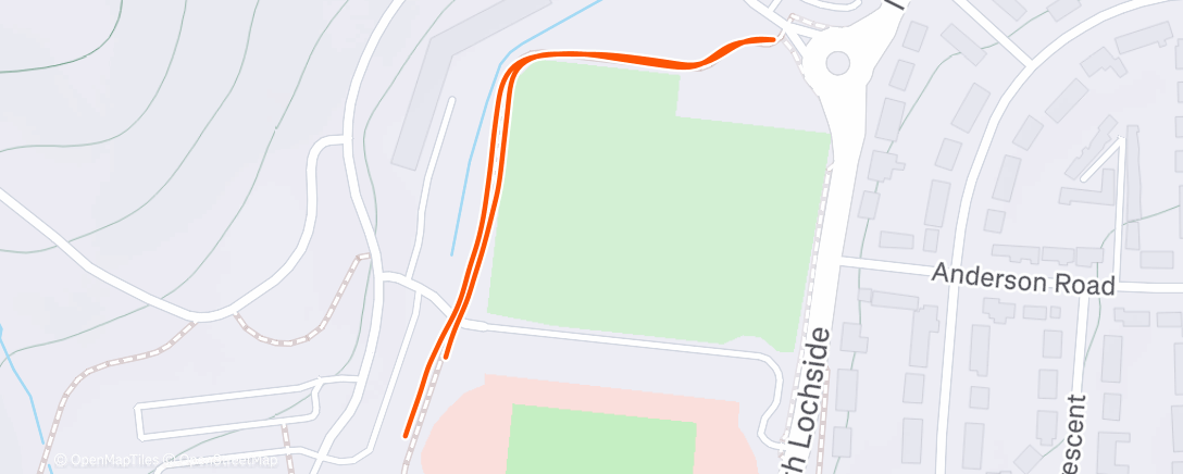 Map of the activity, Afternoon Run