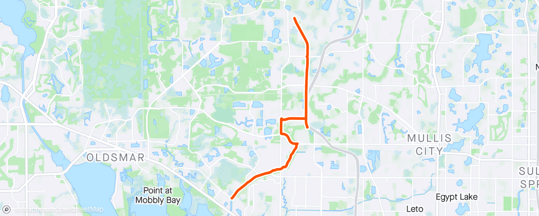 Map of the activity, Upper bike trail