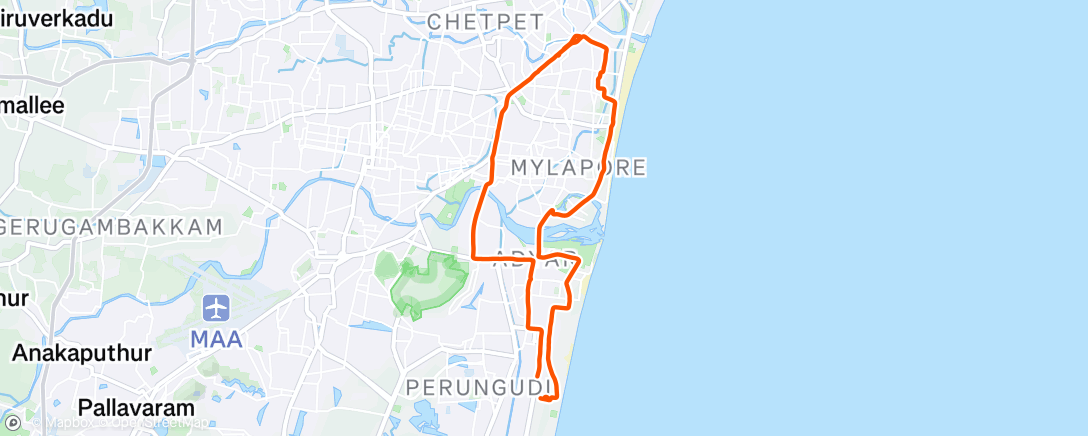 Map of the activity, Friday Night Ride