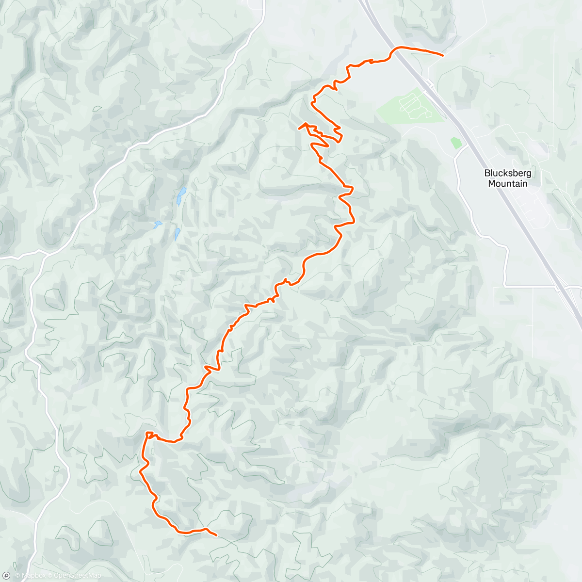 Map of the activity, Alkali Creek - Centennial Trail Day 8
