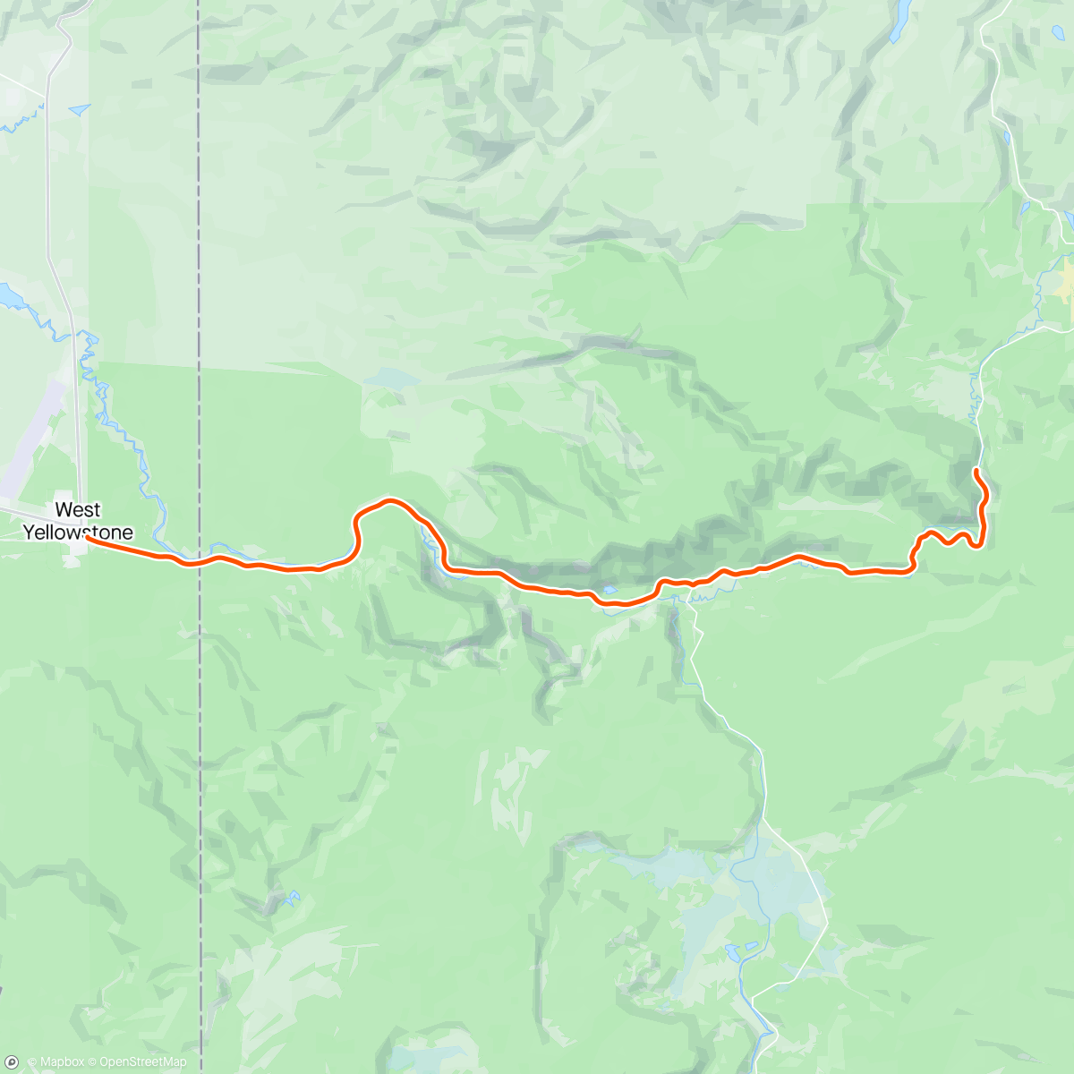 Map of the activity, GVBC Spring YNP Ride