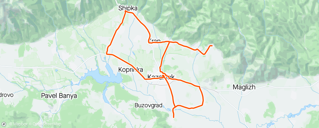 Carte de l'activité Горно Изворово / Gorno Izvorovo