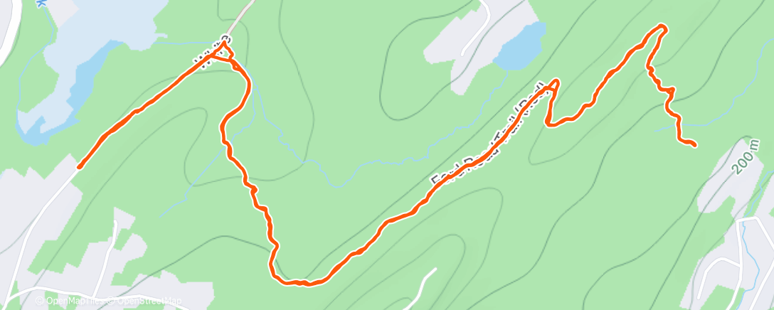Map of the activity, Morning Hike