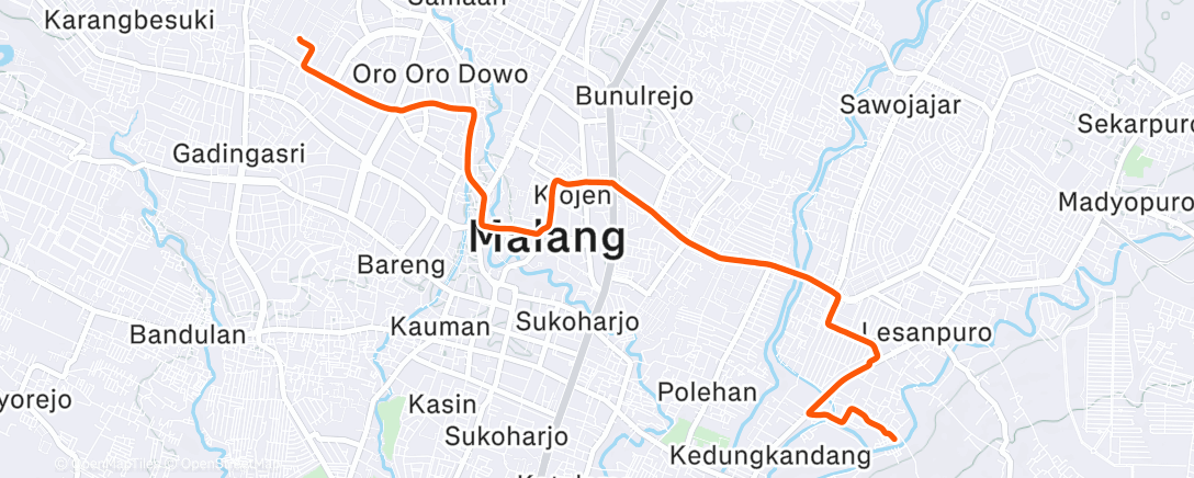 Map of the activity, Afternoon Ride