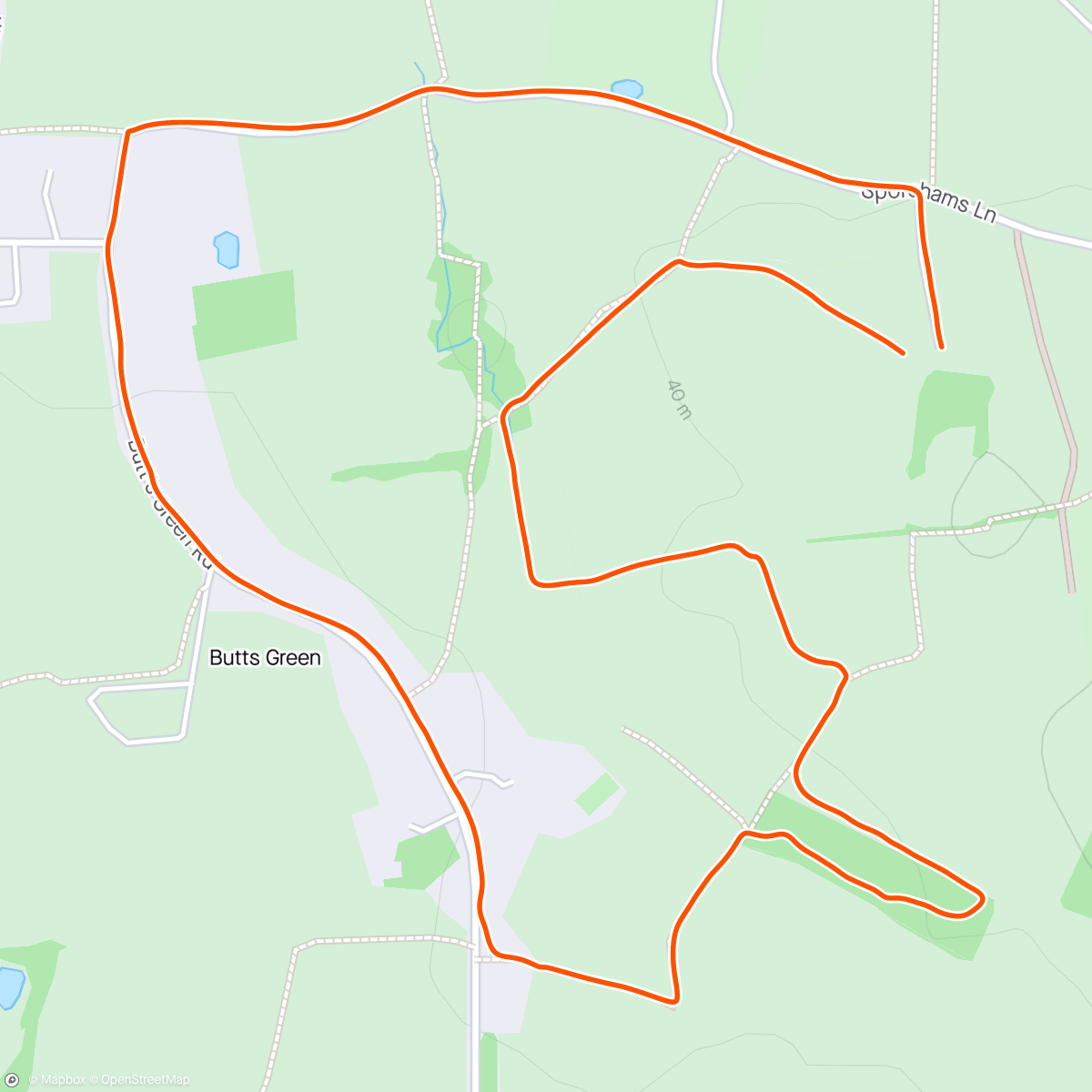 Map of the activity, Quick Trail Run for Milo