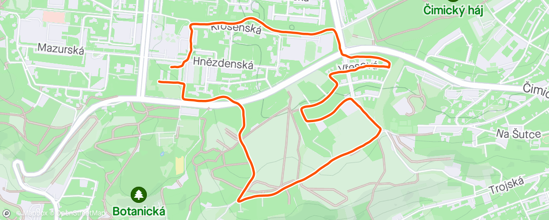 Map of the activity, Rychlý O 🍽 La Villa