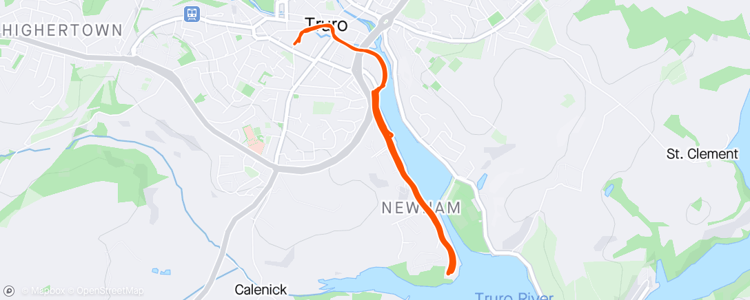 Map of the activity, 5k improver session 📈