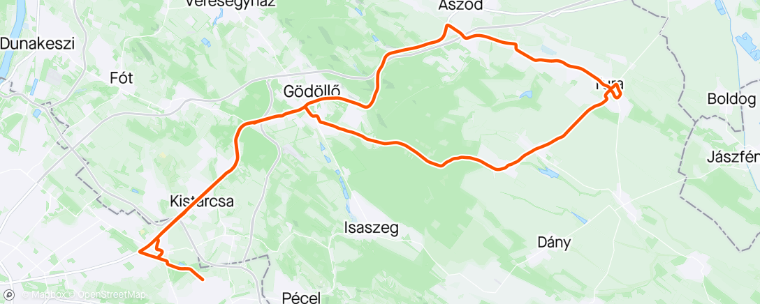 Map of the activity, Tura - Valkó