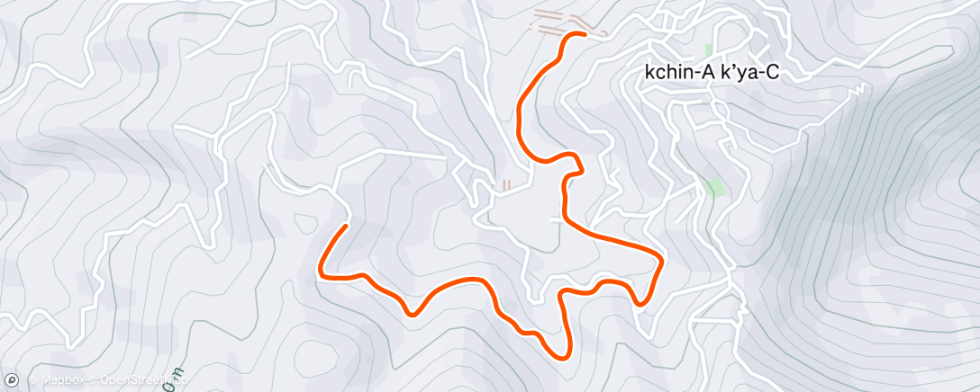 Map of the activity, Afternoon Run