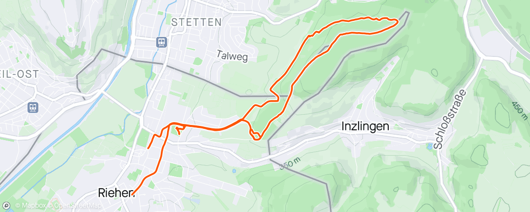 Map of the activity, VCR MTB Jugendtraining