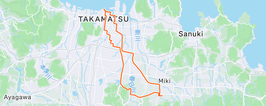 Карта физической активности (朝のランニング)