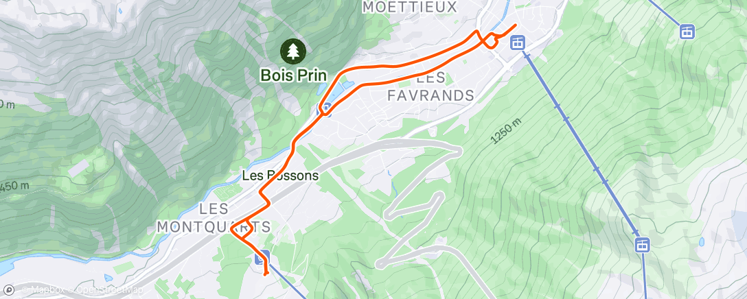 Map of the activity, Afternoon Ride