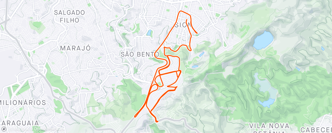 Map of the activity, Pedalada bike matinal