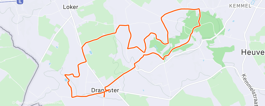 Карта физической активности (Trail le matin)