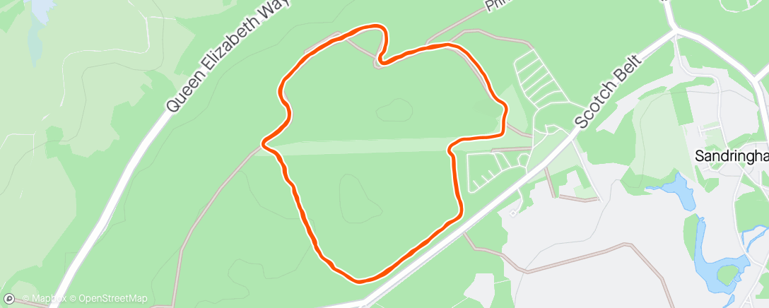Map of the activity, Park Run Sandringham 🏃‍♂️