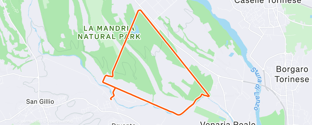 Map of the activity, Corsa dell'ora di pranzo