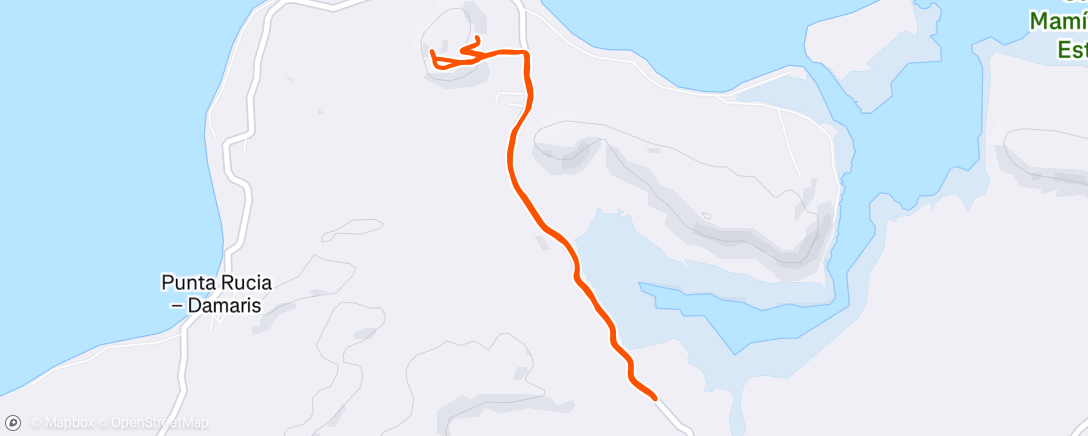 Map of the activity, Carrera por la tarde