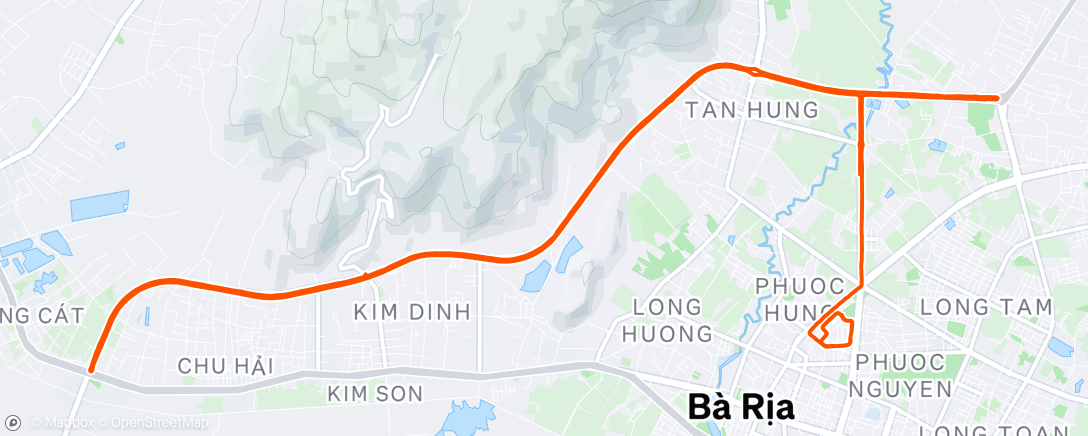 Map of the activity, Morning Run