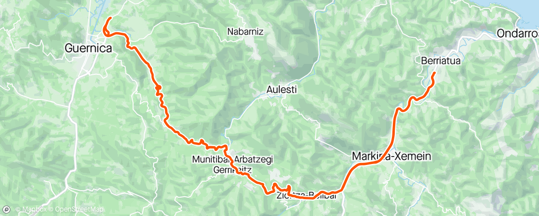Map of the activity, Gontzugarai-Berritxu j.e.
