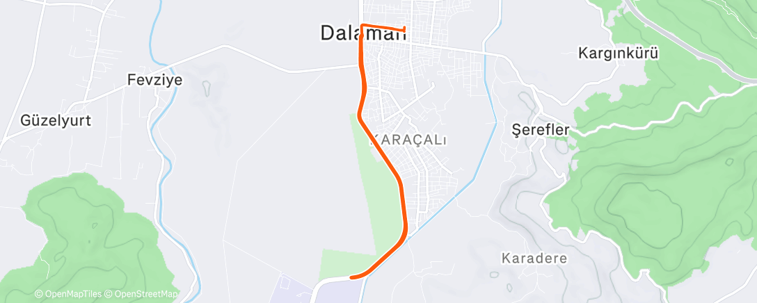 Map of the activity, Morning Run