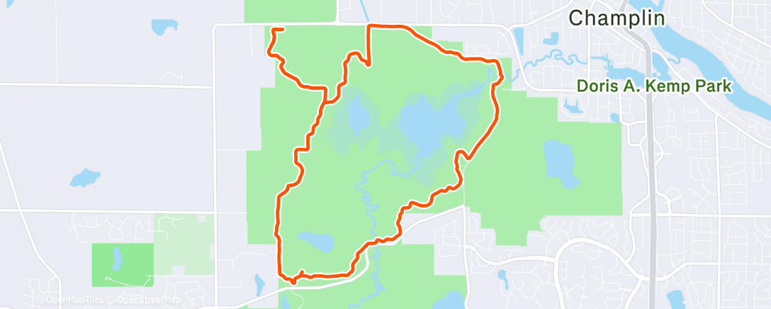 Карта физической активности (Lunch Trail Run)