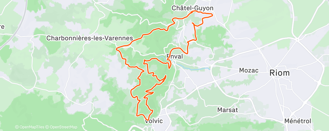 Map of the activity, Sortie vélo dans l'après-midi