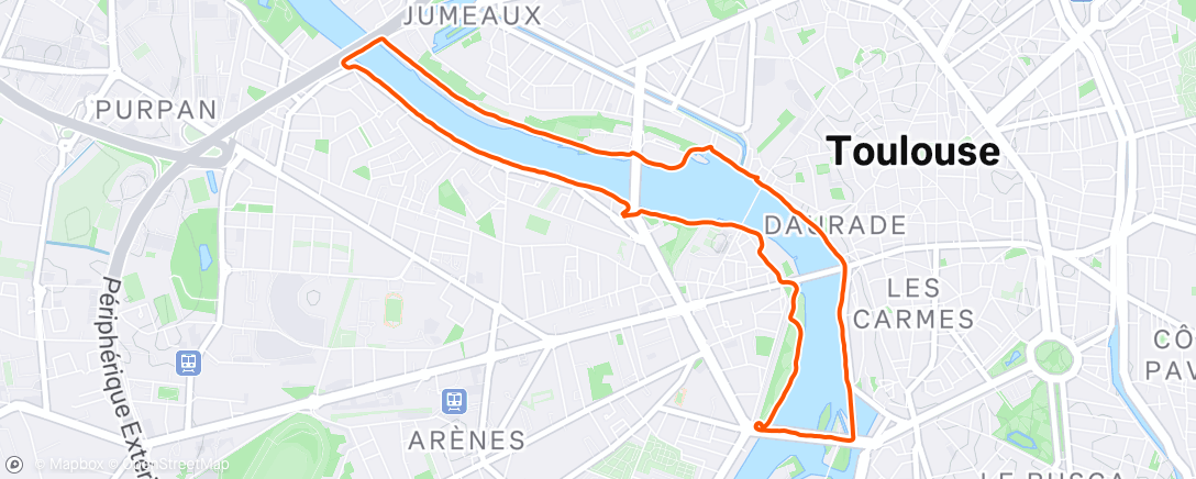 Map of the activity, Morning Run