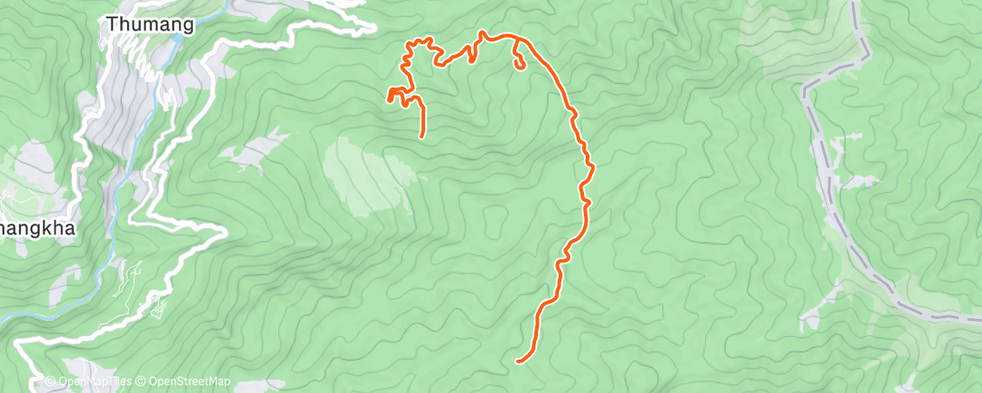Map of the activity, MyWhoosh - Trongsa