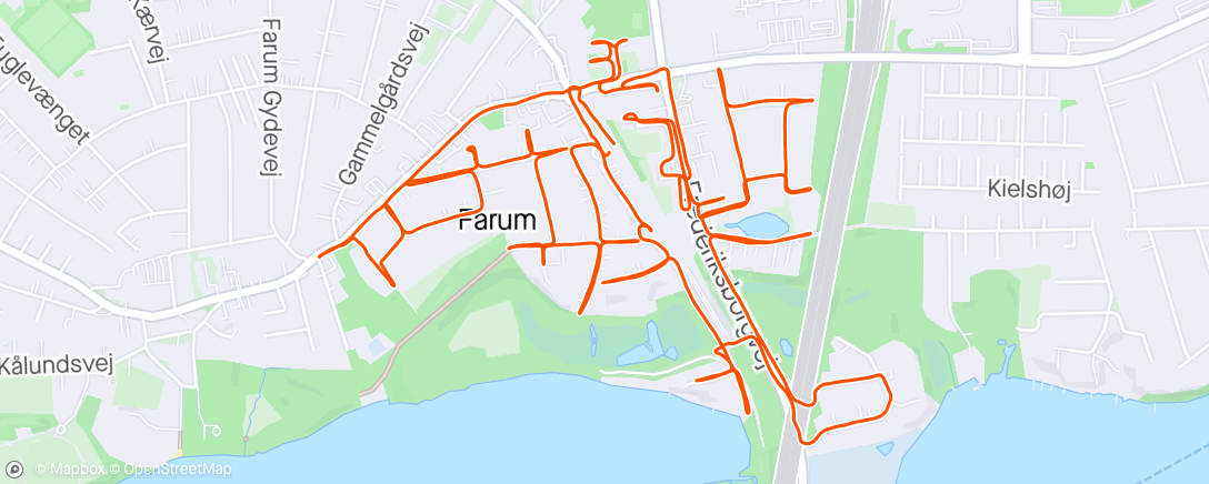 Map of the activity, Furesø løb